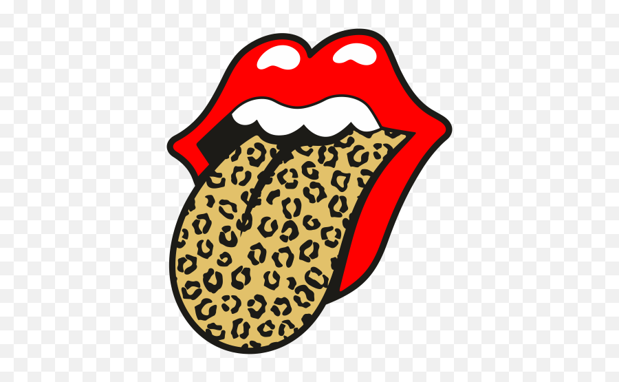Rolling Stones Leopard Print Svg Leopard Tongue Out Svg - Design Famous T Shirt Emoji,Leopard Print Clipart