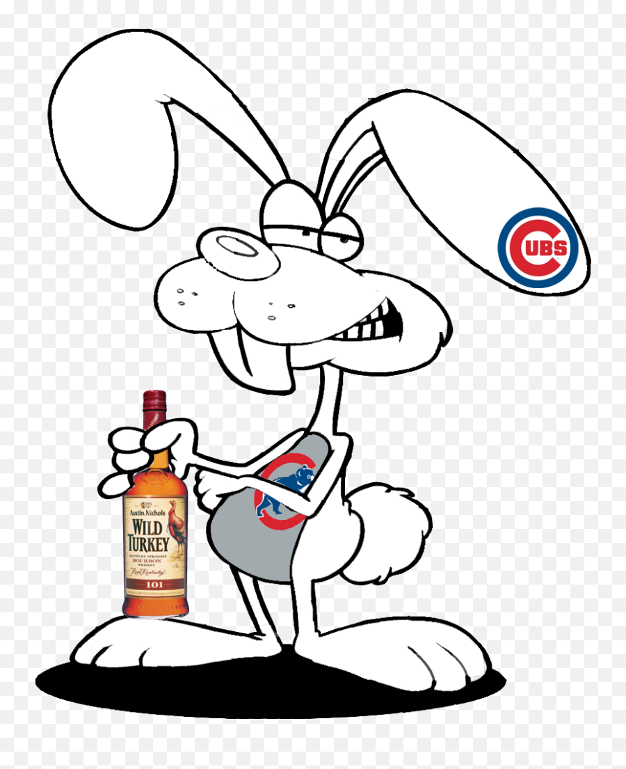 Wild Turkey Bourbon 80 - Drunken Bunny Emoji,Baseball Clipart