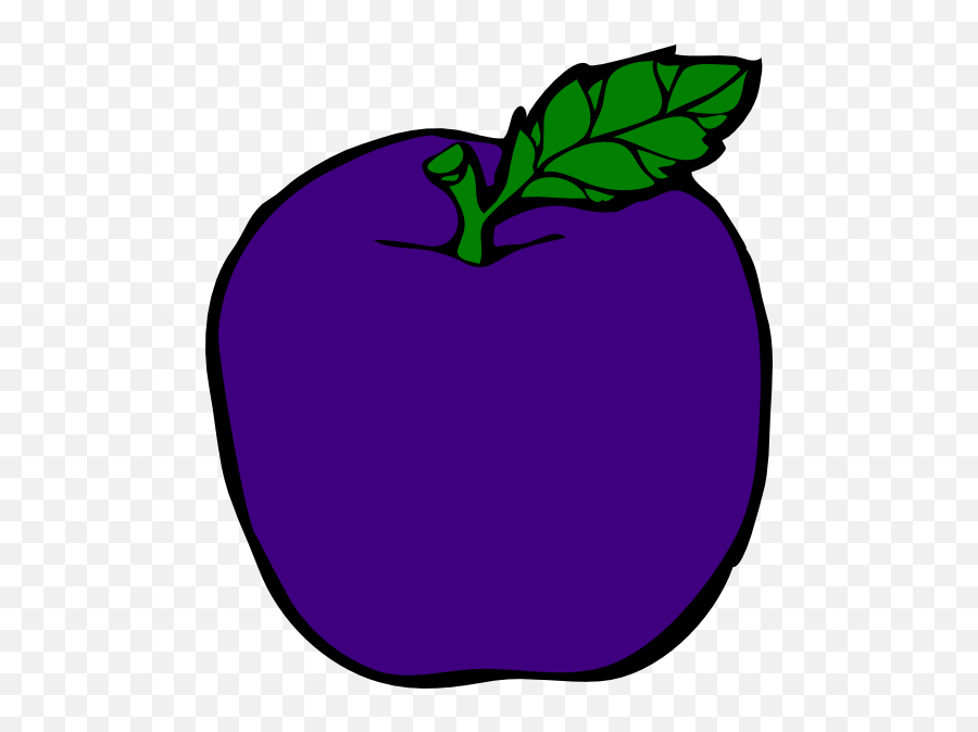 Apple Drawing Black And White - Apple Clip Art Transparent Purple Apple Cartoon Emoji,Apple Clipart Black And White