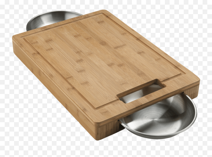 Pro Cutting Board With Stainless Steel Bowls Emoji,Cutting Board Png