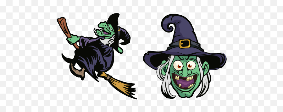 Halloween Witch On Broomstick Cursor U2013 Custom Cursor Emoji,Broomsticks Clipart