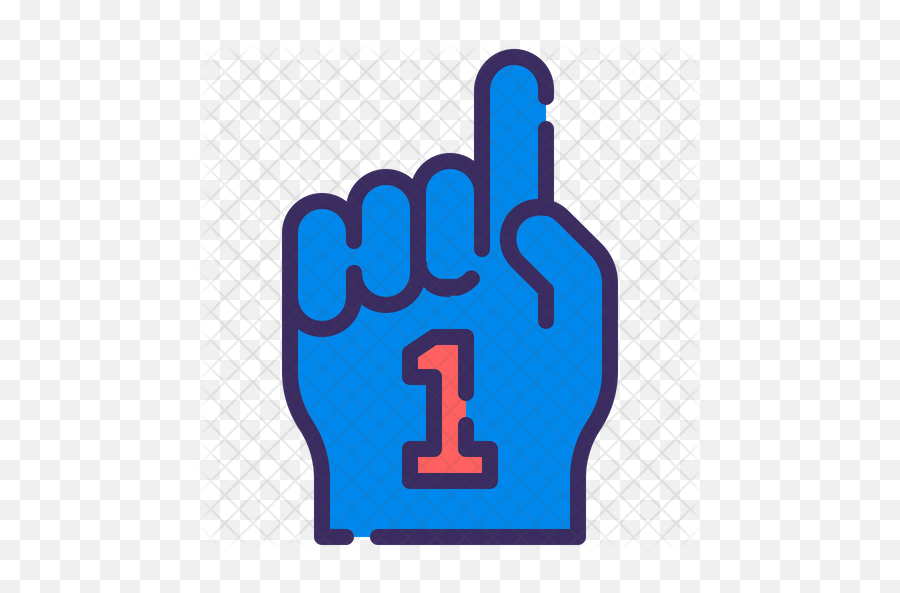 Free Foam Hand Colored Outline Icon - Available In Svg Emoji,Foam Finger Png