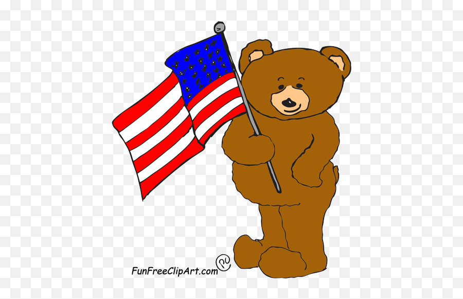 Free Patriotic Bear Cliparts Download Free Clip Art Free - Patriotic Bear Clipart Emoji,Patriotic Clipart