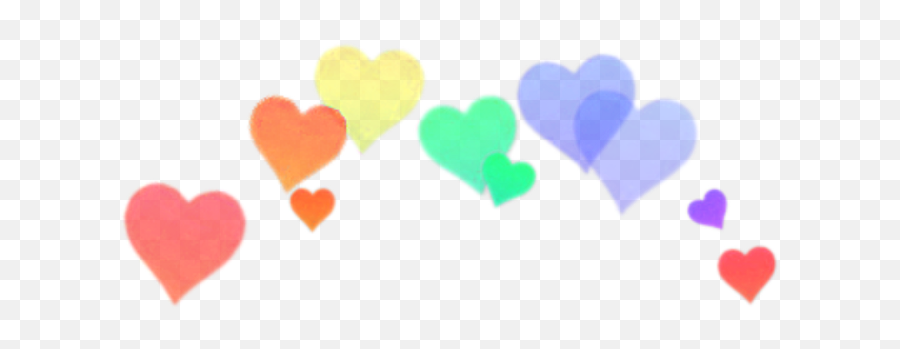 Rainbow Hearts Png - Snapchat Filters Png Emoji,Rainbow Heart Png