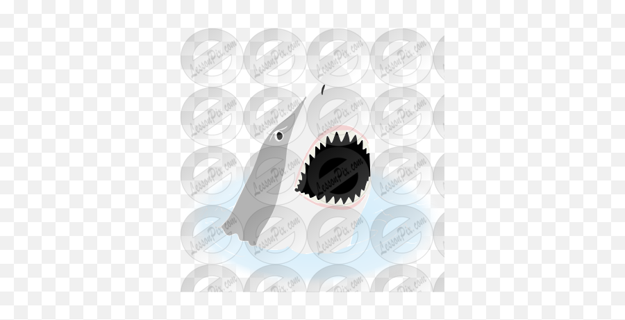 Sharp Teeth Stencil For Classroom - Great White Shark Emoji,Sharp Teeth Png