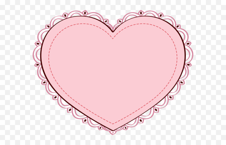 Cute Heart Clipart - Transparent Heart Doily Png Emoji,Heart Clipart