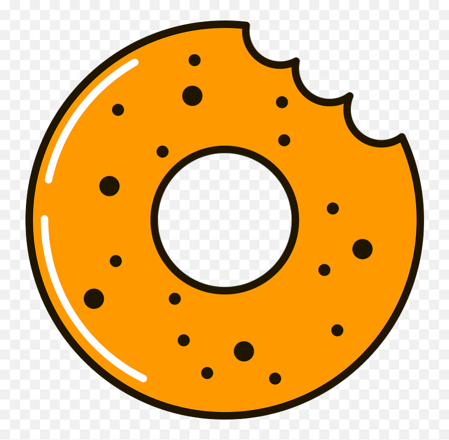 Bagel Clipart - Dot Emoji,Bagel Clipart