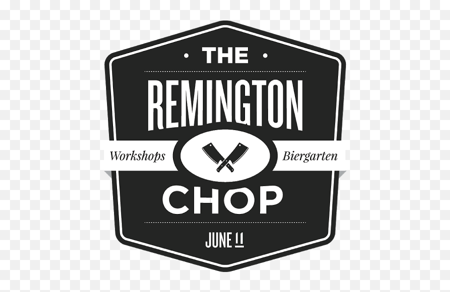 The Remington Chop Food Workshops U0026 Biergarten - Language Emoji,Remington Logo