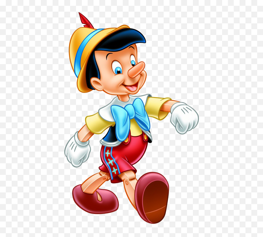 Personajes Disney Png - Dibujo De Pinocho Pintado Emoji,Disney Png
