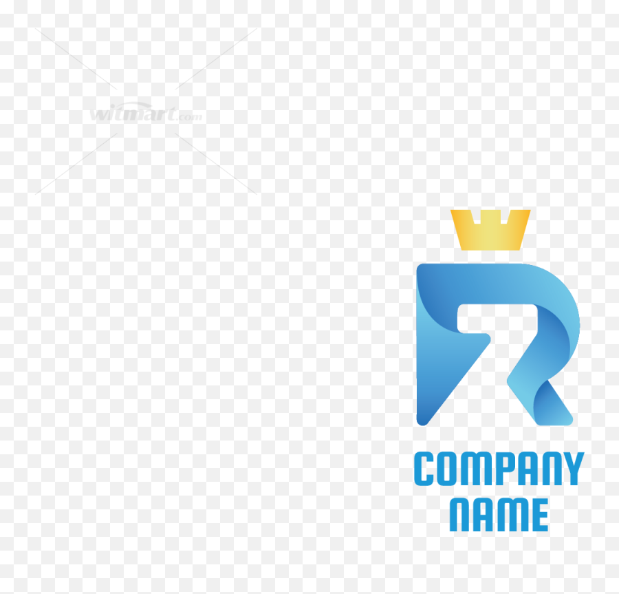 Letter R Royal Elegant Gradient Crown Logo By Xinning - Vertical Emoji,Crown Logo