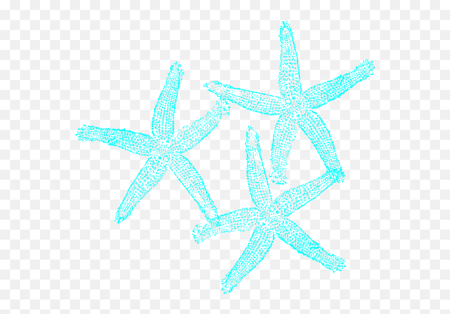Coral And Turquoise Starfish Clip Art At Clker - Starfish Clipart Coral Transparent Background Emoji,Starfish Clipart