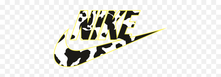 Nike Cow Print Logo Vector - Horizontal Emoji,Nike Logo