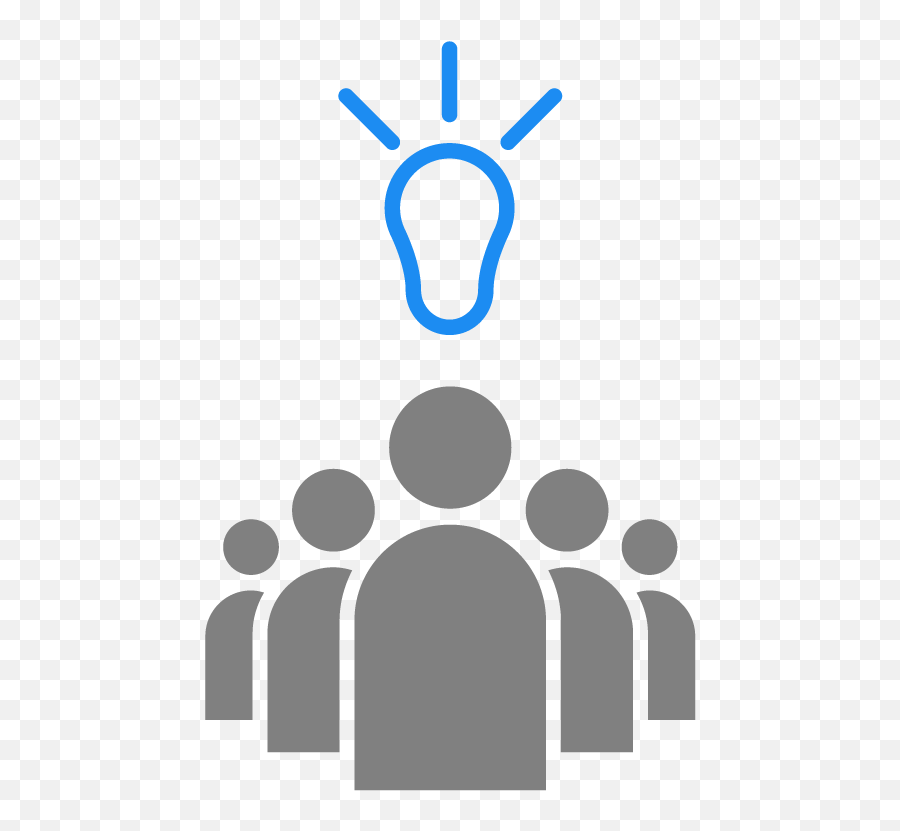 Bulb And People - Community Icon 555x810 Png Clipart Group Of People Pictogram Emoji,Community Icon Png