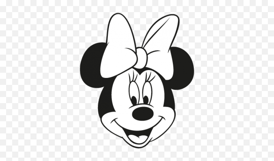 Minnie Mouse Clipart Black And White - Minnie Mouse Vector Emoji,Mouse Clipart Black And White