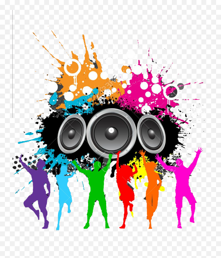 Partytime Disco Freetoedit - Poster Background Colourful Music Speaker Drawing Colourful Emoji,Music Clipart Transparent Background