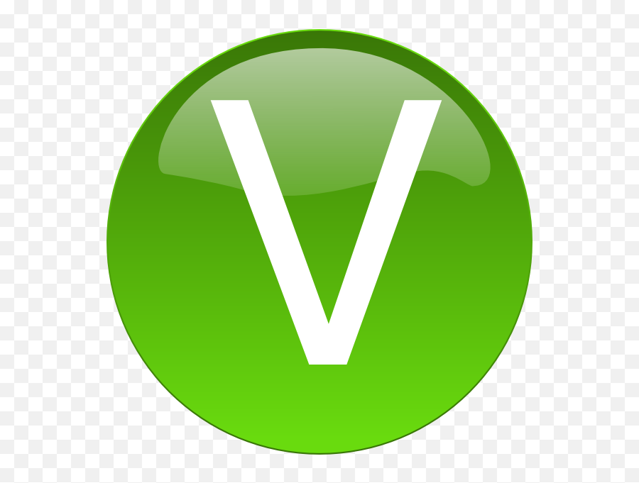 Green V Clip Art At Clker - Free V Clip Art Emoji,V Clipart