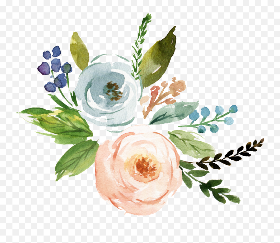 Fine Watercolor Flower Transparent - Watercolor Flowers Rustic Flower Vector Png Emoji,Flower Transparent