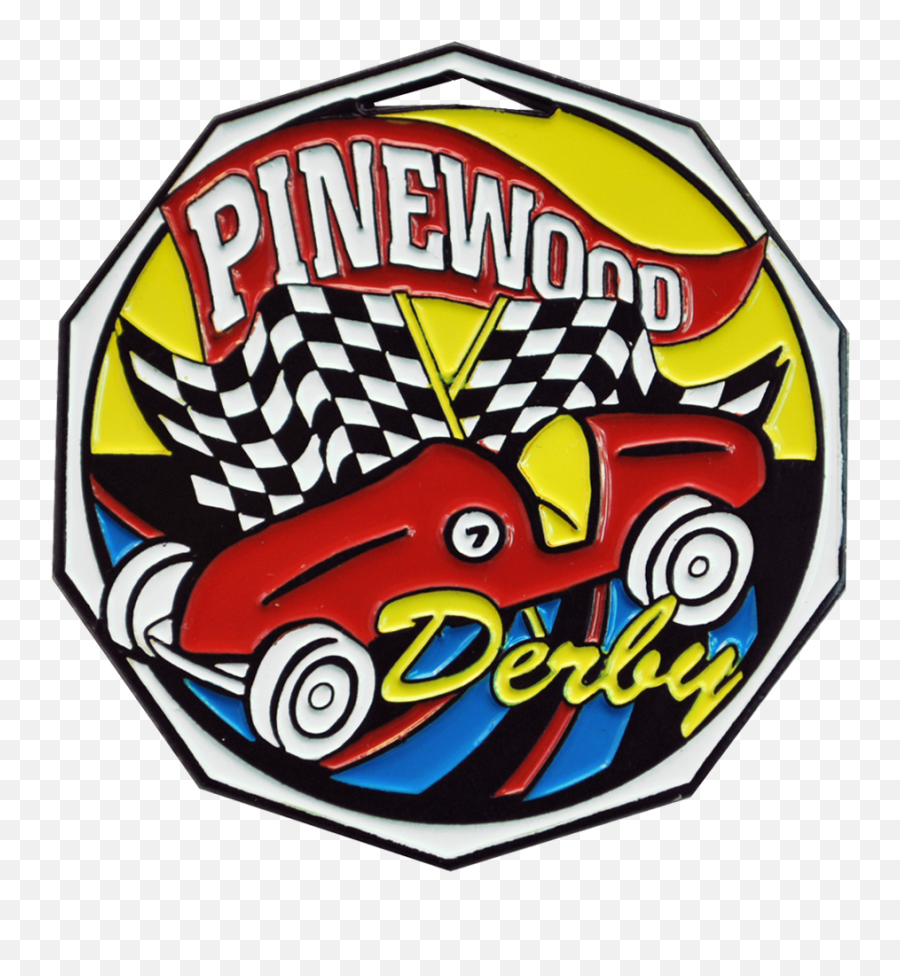 Race Car Clipart Derby - Pinewood Derby Color Enamel Decagon Emoji,Red Race Car Clipart