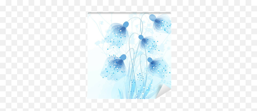 Vector Background With Blue Flowers Wall Mural U2022 Pixers - We Live To Change Emoji,Blue Flowers Png