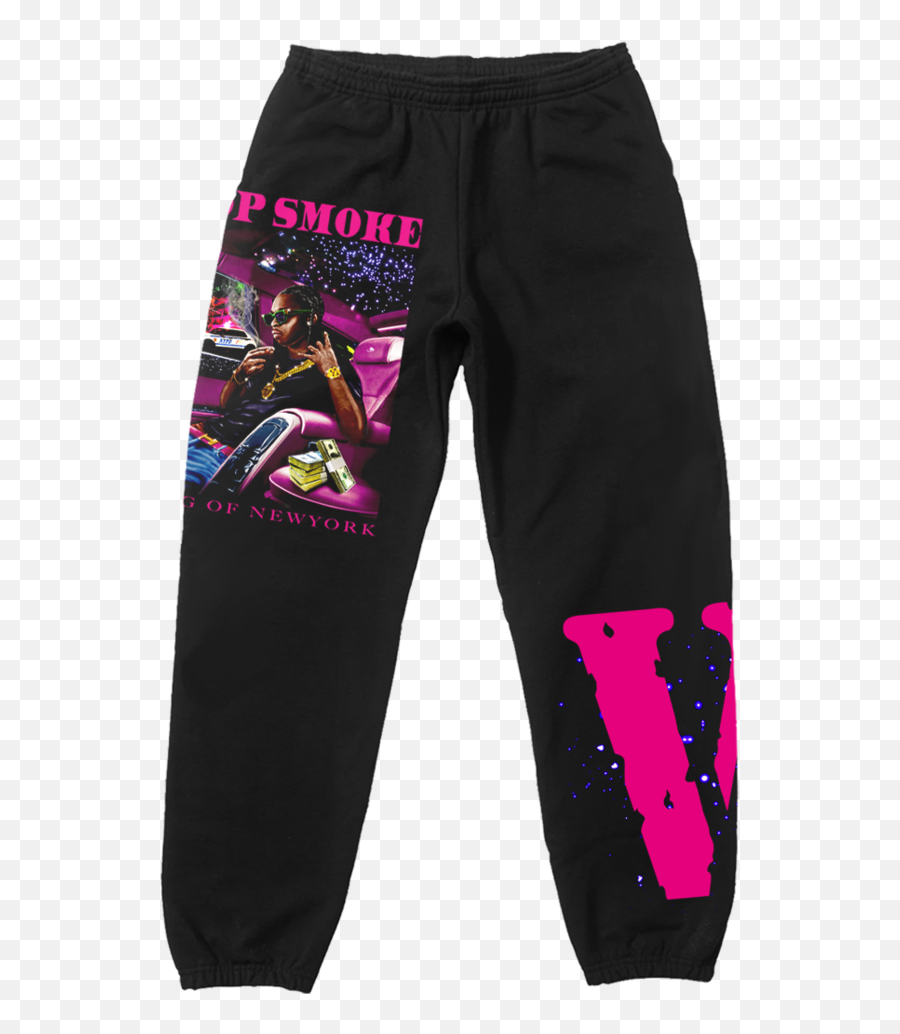 Pop Smoke X Vlone King Of Ny Sweatpants - Sweatpants Emoji,Vlone Logo