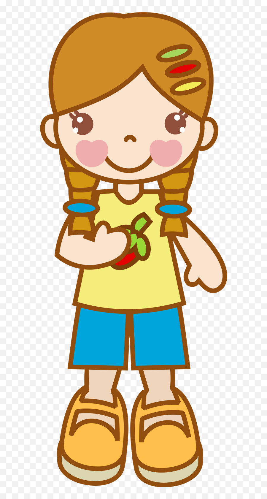 Girl Clipart Kids Scrapbook Art Girl - Cartoon Standing Up Transparent Emoji,Clipart Girl