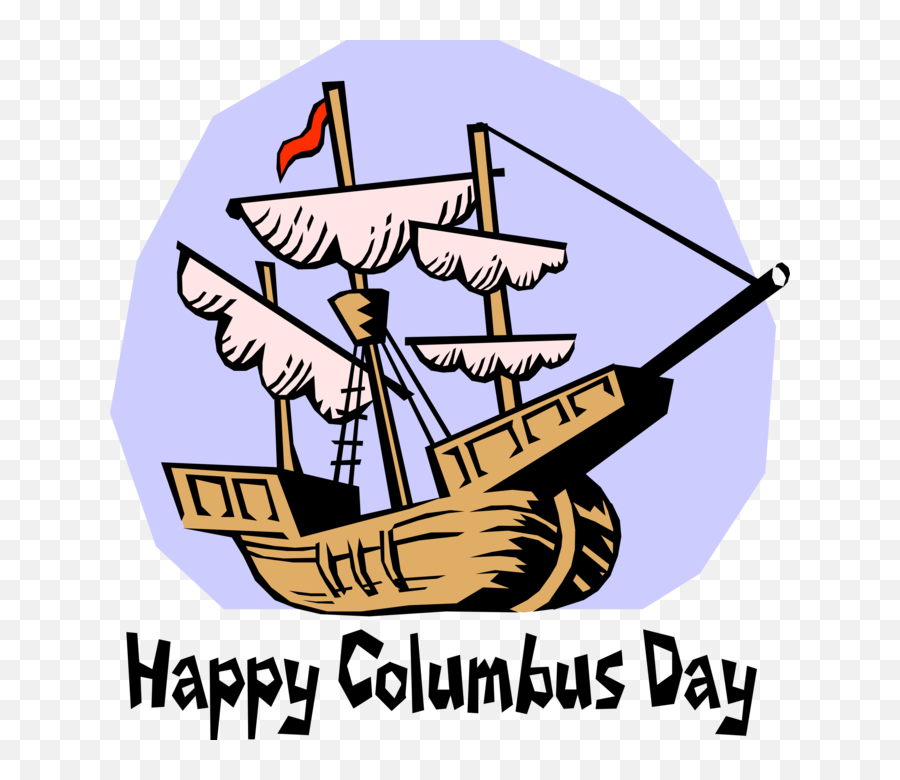 Happy Columbus Royalty Free Vector - Transparent Background Columbus Day Clipart Emoji,Columbus Day Clipart