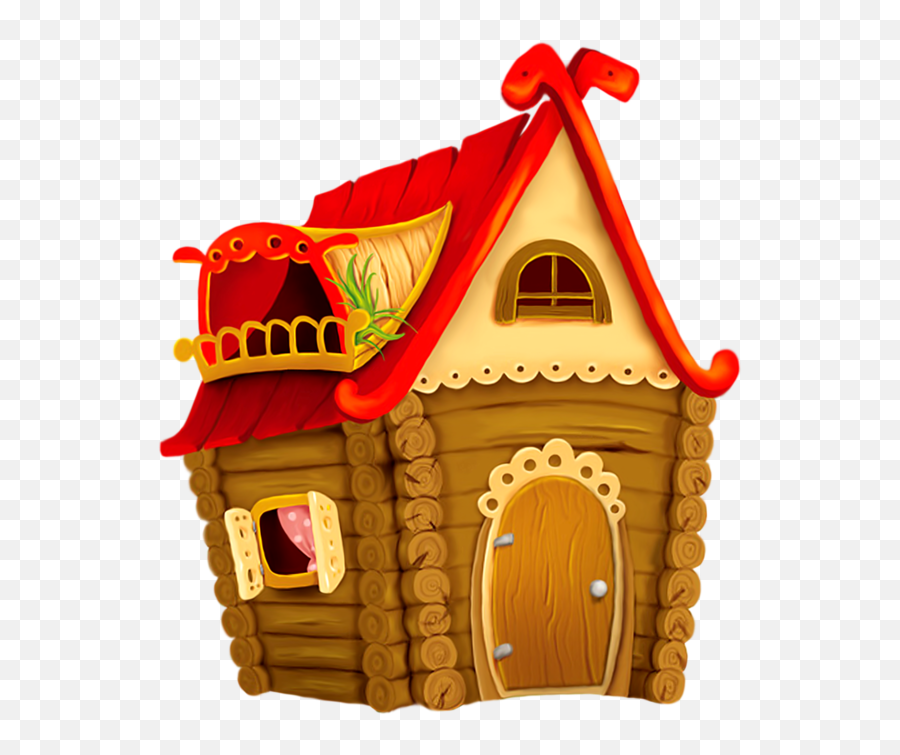 Download Fairytale Clipart Medieval Town - Cute House Kids House Cartoon Wood Png Emoji,Kids Clipart