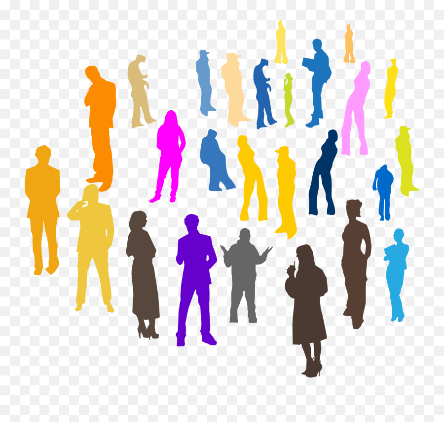 People Crowd Individuals - Free Vector Graphic On Pixabay Clipart Socializing Emoji,Crowd Silhouette Png