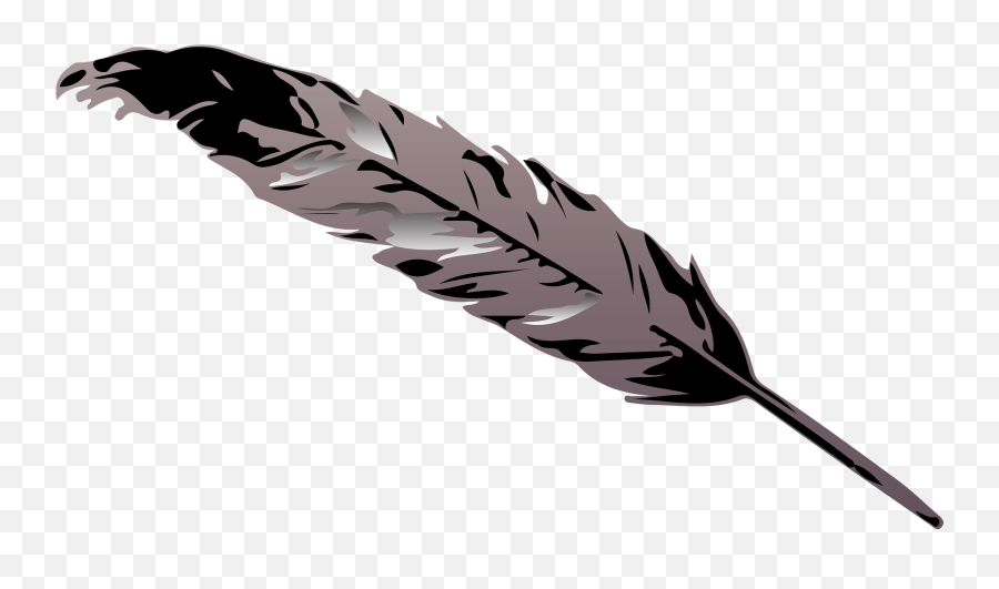 Grey Feather Clipart - Feather Clipart Transparent Emoji,Feather Clipart