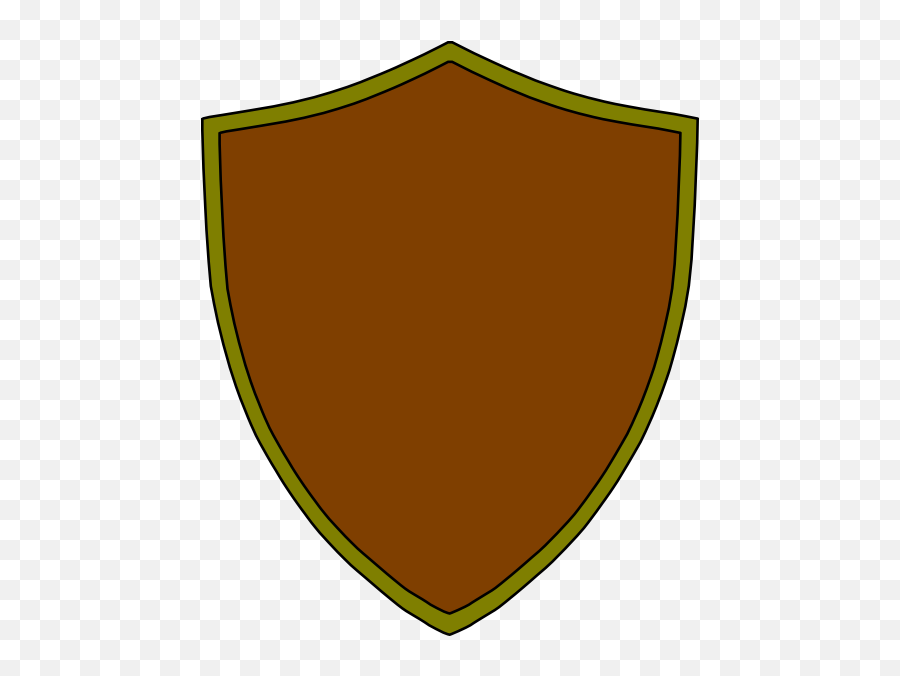 Brown - Gold Border Shield Clip Art At Clkercom Vector Emoji,Gold Border Clipart
