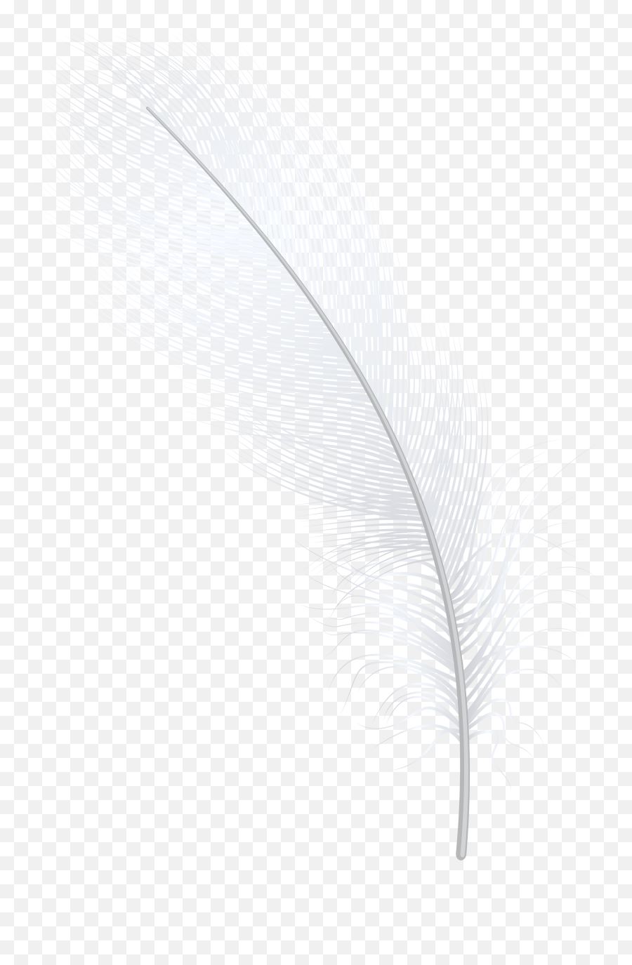 Download Hd Feather White Png Clip Art - Darkness Emoji,Feathers Clipart Black And White