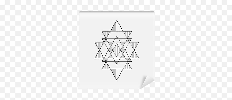Geometric Shapes Line Design Triangle Wall Mural U2022 Pixers Emoji,White Triangle Png