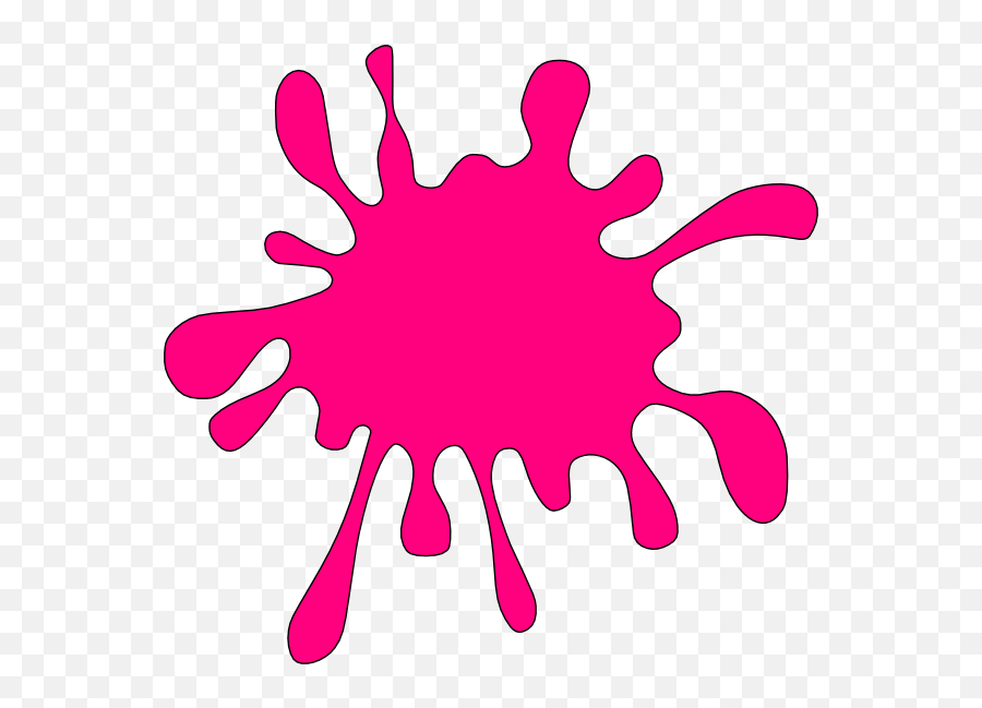 Paintbrush Clipart Pink Paintbrush Pink Transparent Free - Pink Paint Splatter Clipart Emoji,Paint Palette Clipart