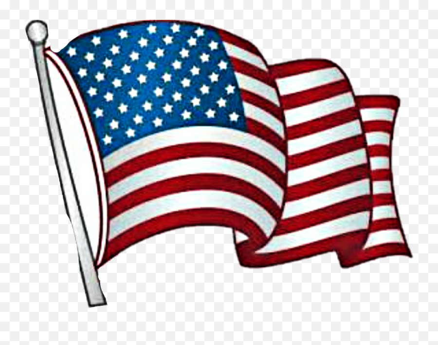 American Flag Patriotic - Clipart Full American Flag Clipart Emoji,Patriotic Clipart