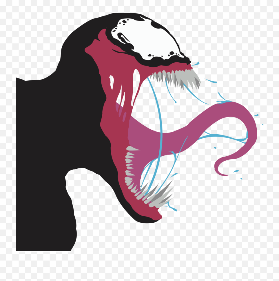 Download Hd Venom Flat Design V - Venom Flat Design Emoji,Venom Clipart