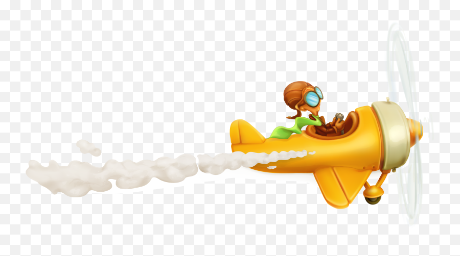 Download Cute 0506147919 Creative - Cartoon Airplane Png Vector Emoji,Pilot Clipart
