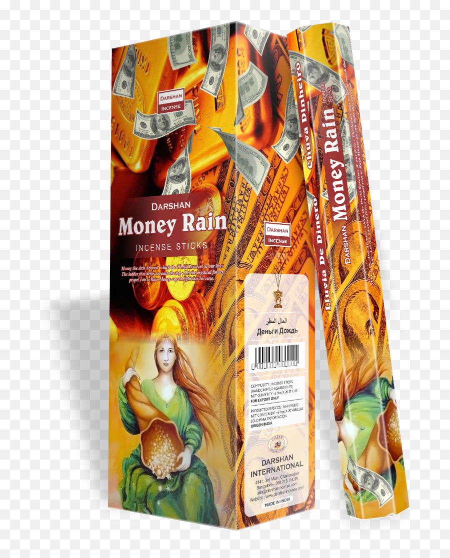 Darshan International - Darshan Money Rain Incense Sticks Emoji,Money Rain Png
