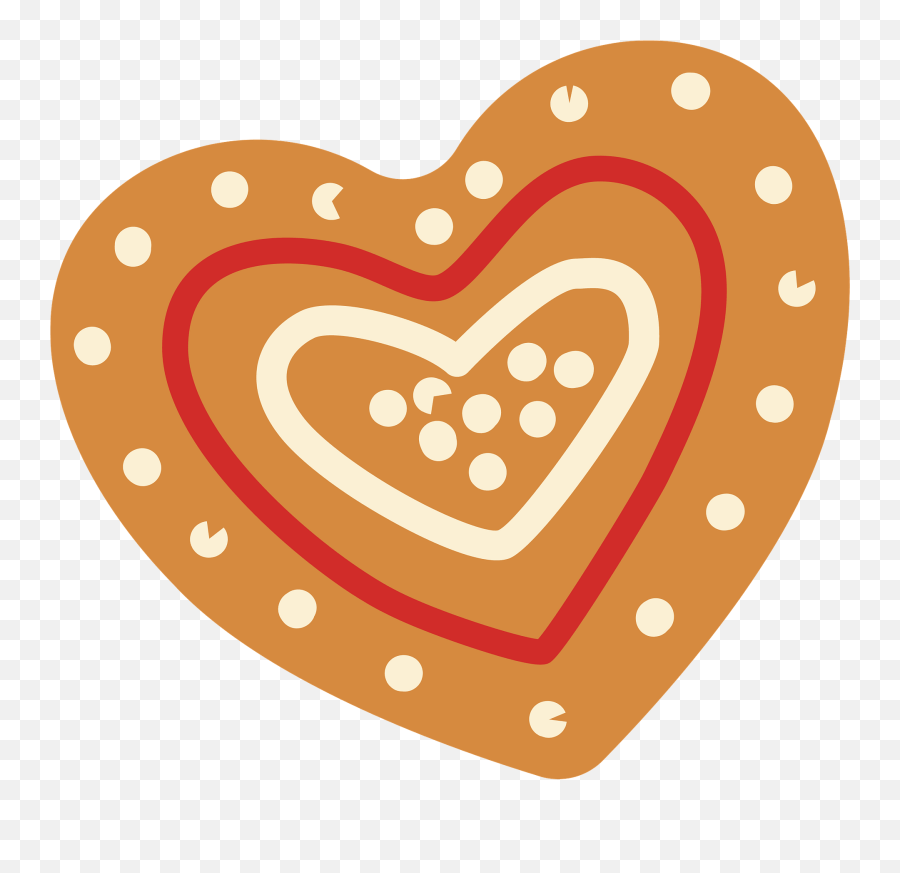 Gingerbread Heart Clipart - Girly Emoji,Heart Clipart