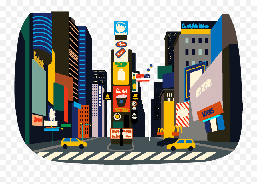Times Square Clipart - Transparent Times Square Clipart Emoji,Square Clipart
