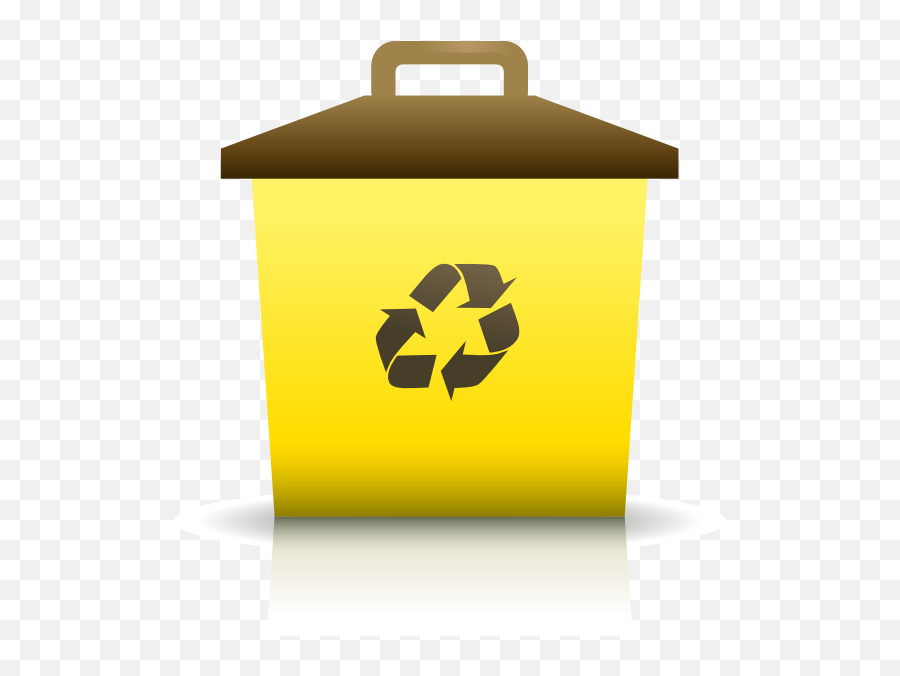 Yellow Recycling Container Clip Art At Clkercom - Vector Emoji,Recycle Bins Clipart