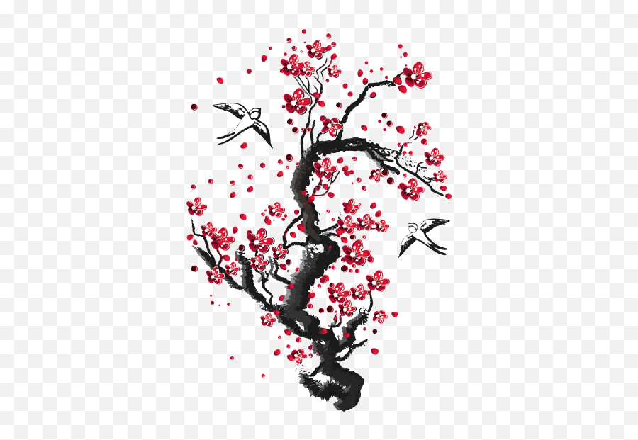 Cherry Blossom Tree Wall Decal Emoji,Cherry Blossom Tree Png