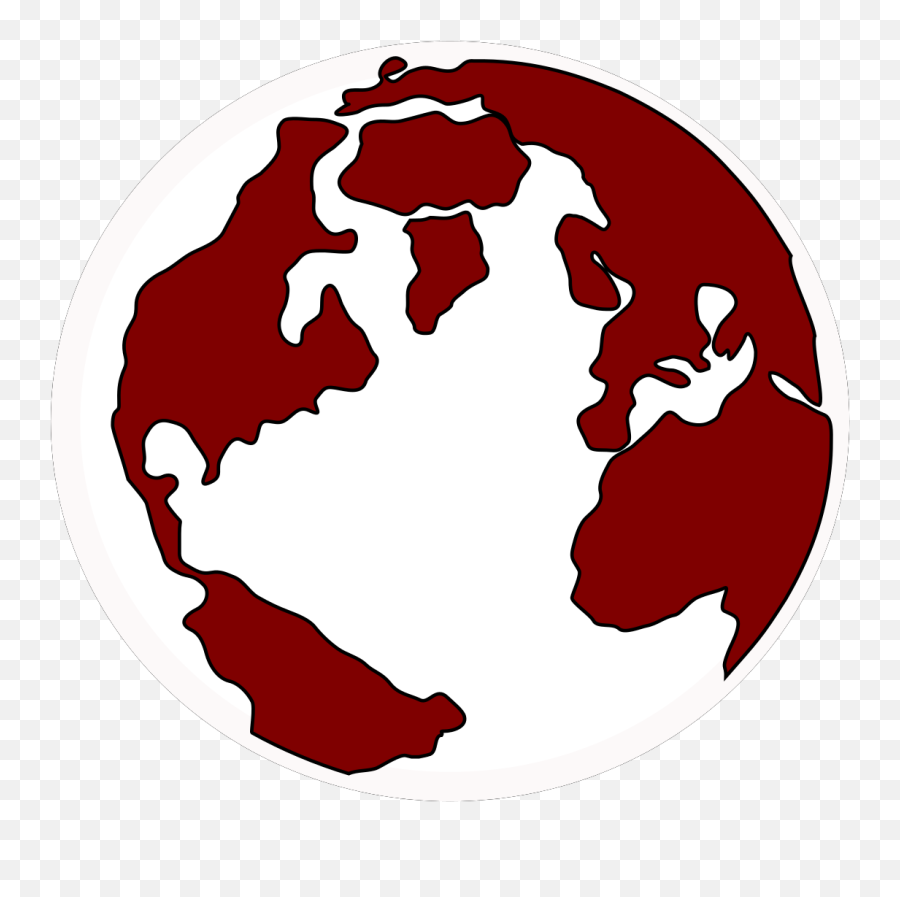 Red Earth Clip Art - Earth Logo Png Red Emoji,Earth Clipart
