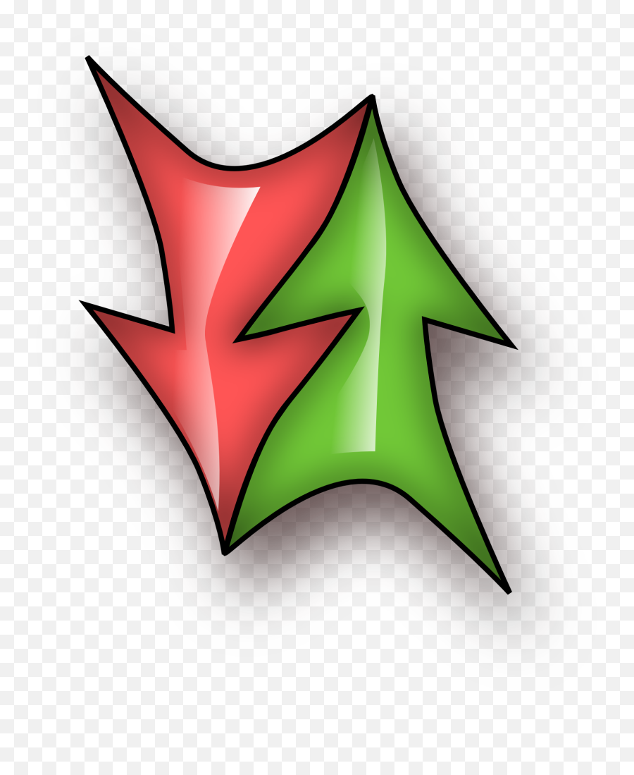 Download Hd Top Down And Bottom Up Design Arrow Clip Art Emoji,Down Arrow Transparent