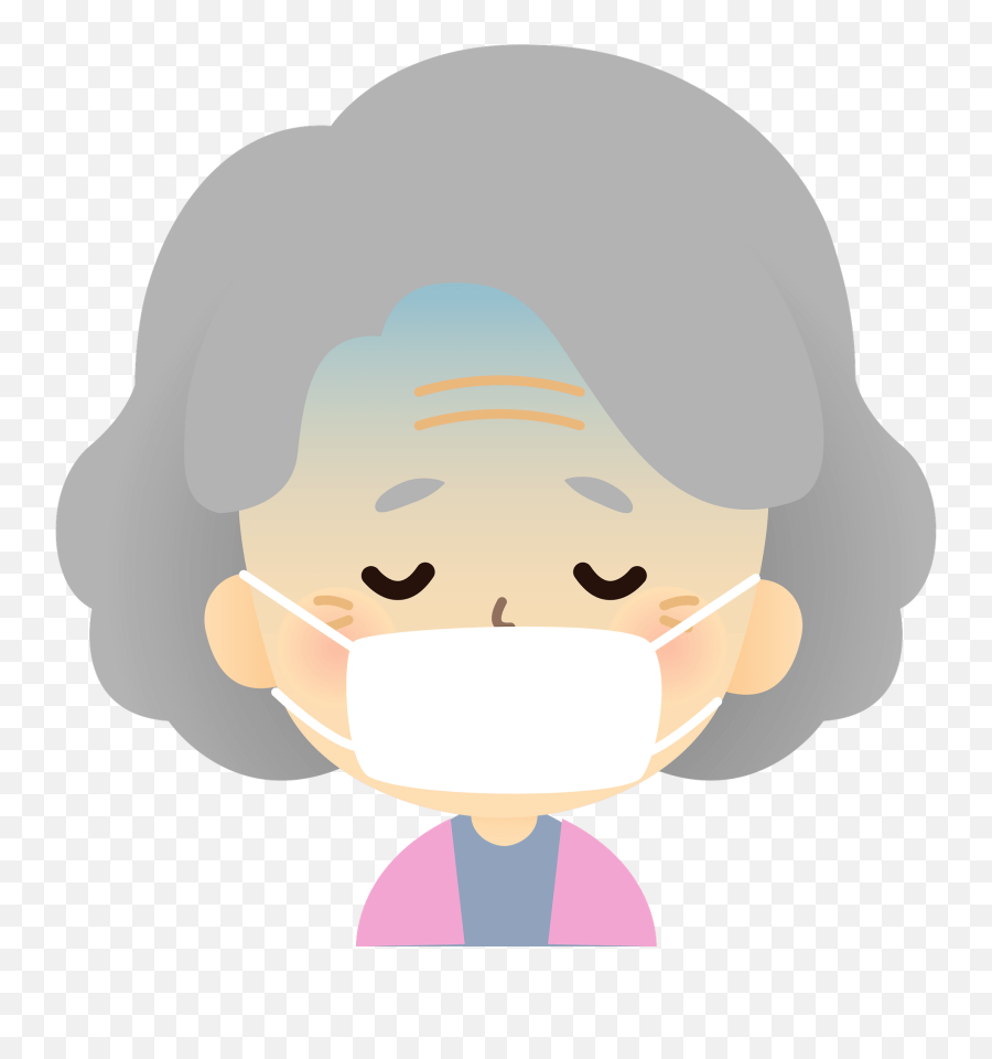 Grandmother Is Sick With A Cold Clipart Free Download - Sick Grandmother Clipart Emoji,Cold Clipart