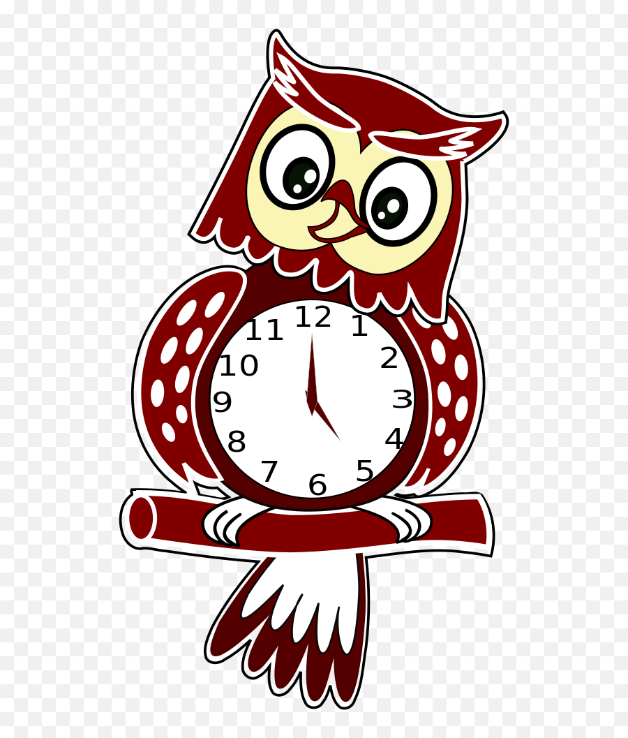 Cartoon Owl Clock Clip Art Image - Clipsafari Emoji,Owl Eyes Clipart