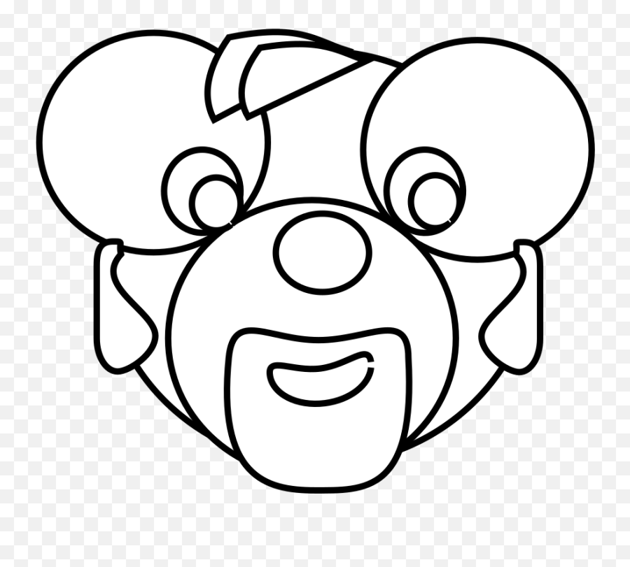 Cartoon Bear Head Outline Svg Vector Cartoon Bear Head Emoji,Bear Head Clipart Black And White