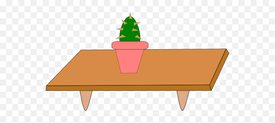 Cactus In Pot On A Table Clip Art 115142 Free Svg Download - Over The Table Clipart Emoji,Cactus Clipart