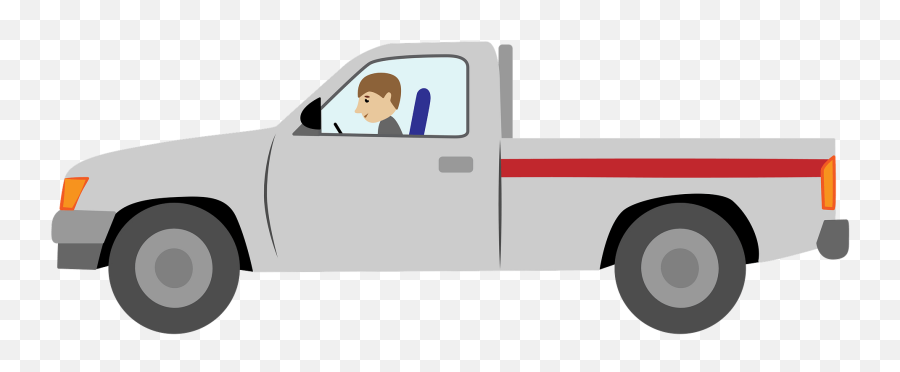 Pickup Truck Clipart - Man In Pickup Truck Clipart Emoji,Pickup Truck Clipart