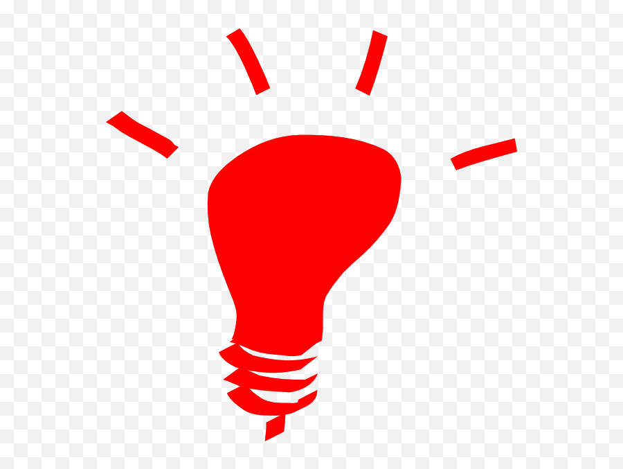 Light Bulb Clip Art At Clkercom - Vector Clip Art Online Red Light Bulb Clip Art Emoji,Lightbulb Clipart