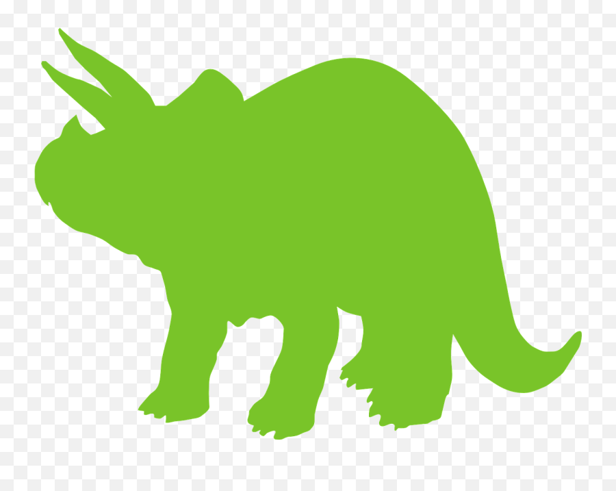 Dino Triceratops Horns - Clipart Dinosaur Sillouette Green Emoji,Dinosaur Silhouette Png